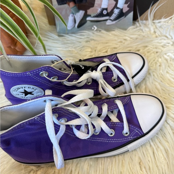 New🌿Converse Chuck Taylor All Star High-Top Purple Sneaker - Picture 8 of 9